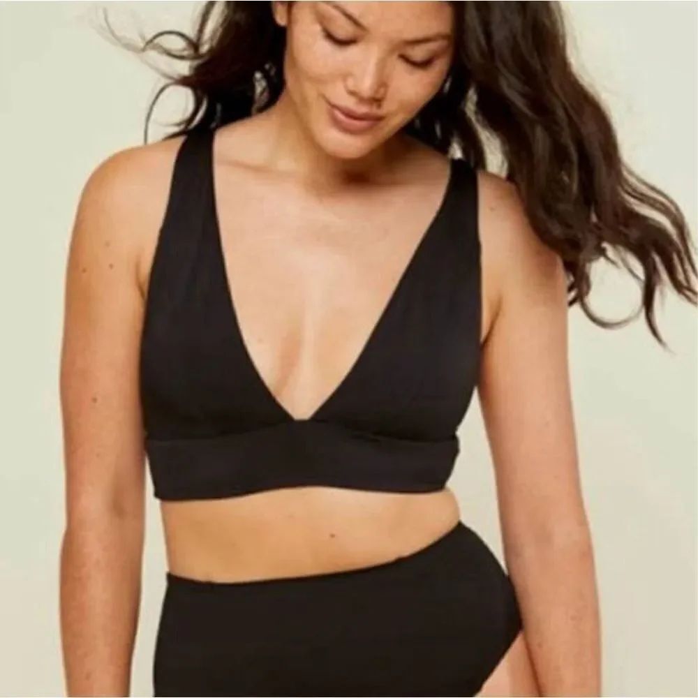 Andie Swim The Belize Swim Bikini Top Nwt Black Size XXXL